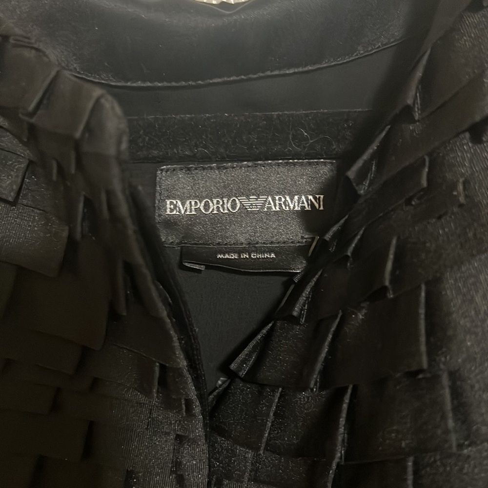 Emporio Armani Vintage Ruffle Trim Blazer - Picture 3 of 6